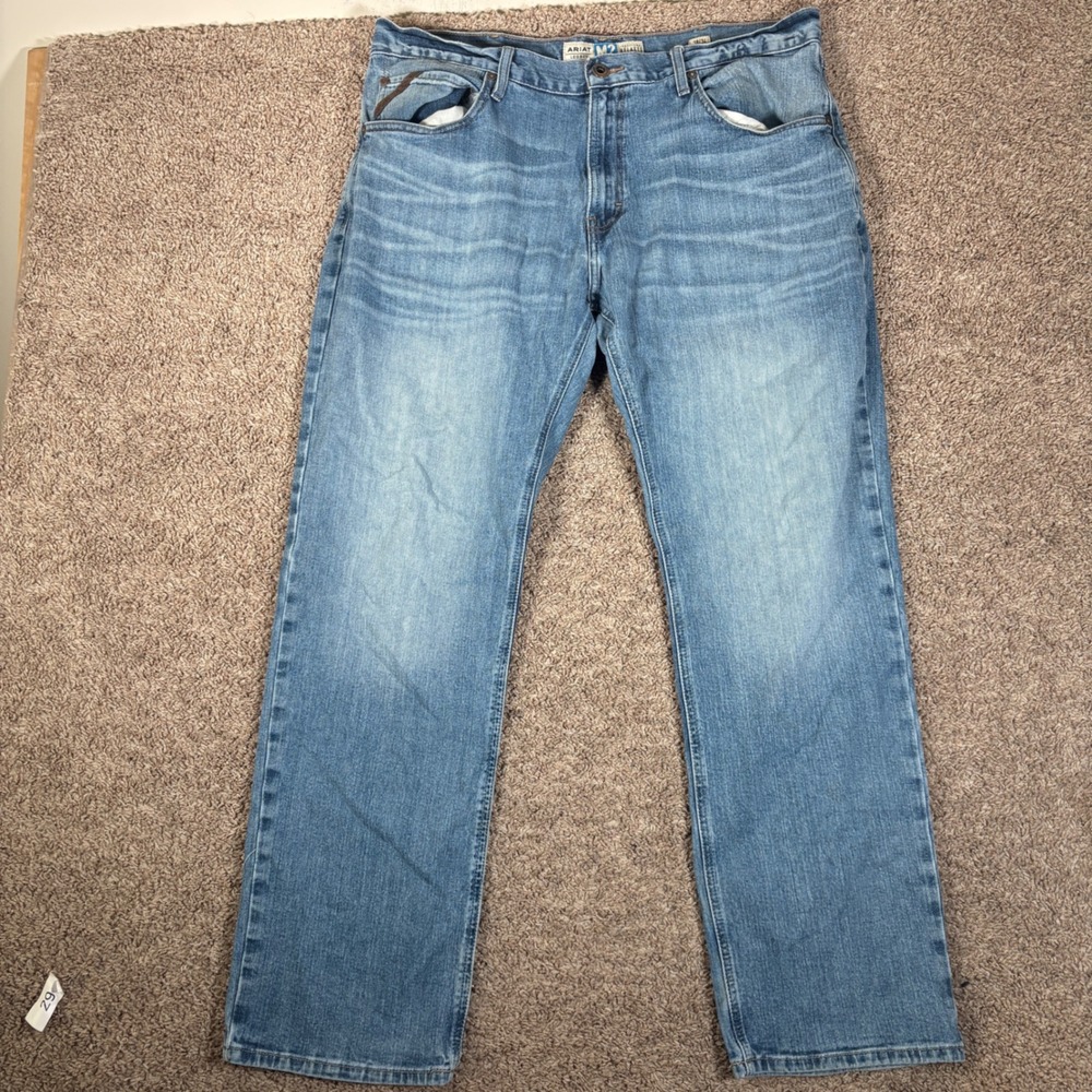 Ariat M2 Relaxed Boot Cut Jeans Mens 38x34 Medium Wash Blue Legacy Denim 10197